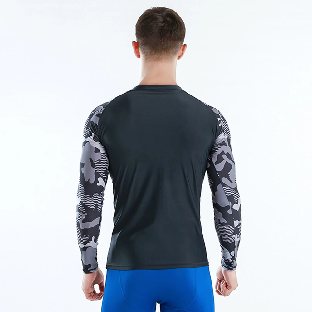 2022 Men's Swimming T Shirts Fashion Swimwear Beach Quick Dry UV Protection Wetsuits Water Sports Long Sleeve Surfwear T Shirts