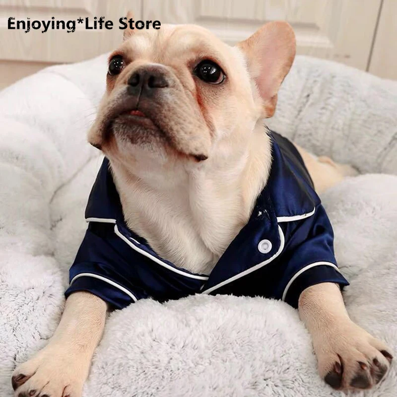 

Polyester Pet Pajama French Bulldog Pajamas Summer for Small Dogs Shih Tzu Puppy Cat Clothes Pets Clothing Pijama