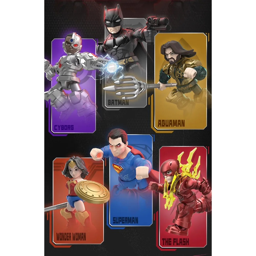 Фото Новая оригинальная коллекционная фигурка BLOKEES: Лига Справедливости, герои DC, крутые персонажи, лимитированная серия, игрушка-сюрприз для всей семьи, настольная игра №5
