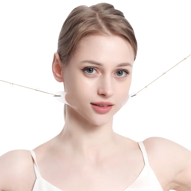 Наклейки для лица New Tech Invisible Thin Face Sticker Instant V Shape Tape and Band Slim Double Chin Lifting Patch Anti Wrinkle on.