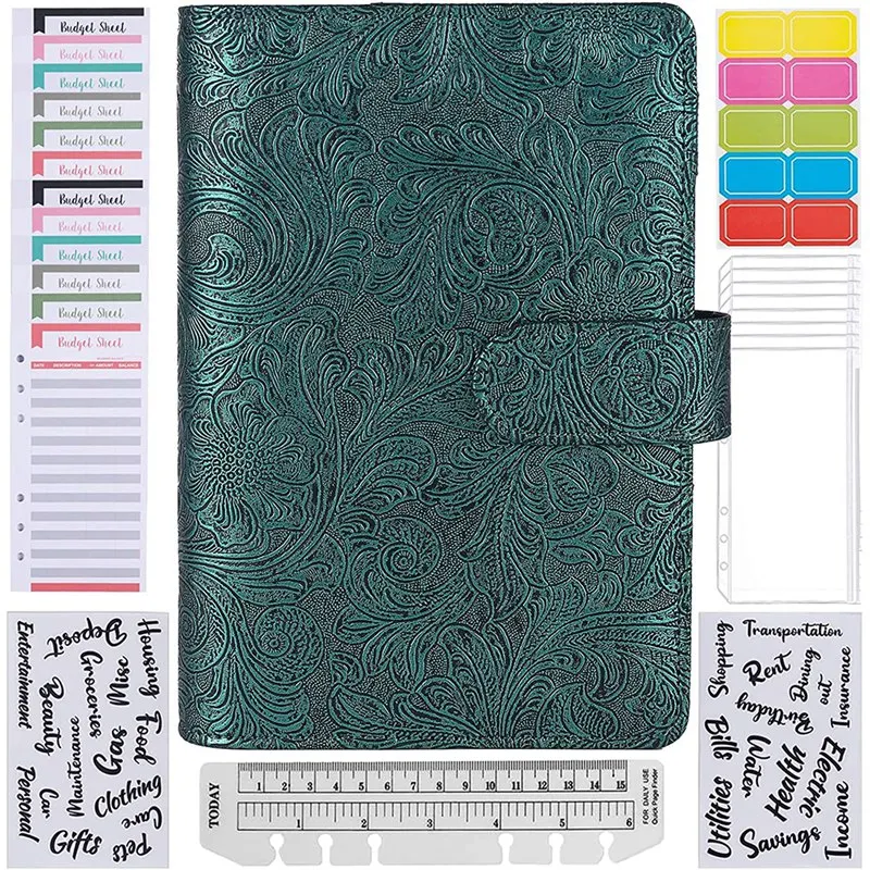 

A6 Money Budget Ring Binder-Saving Wallet Organiser Binder With Pockets,Cash Stuffing Budget Wallet Planner Binder