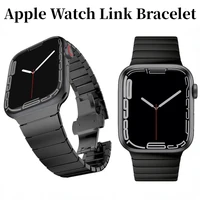 band for apple watch band 45mm 41mm 44mm 42mm 40mm no gap join metal stainless steel bracelet wristband for iwatch 7 6 5 4 3 se