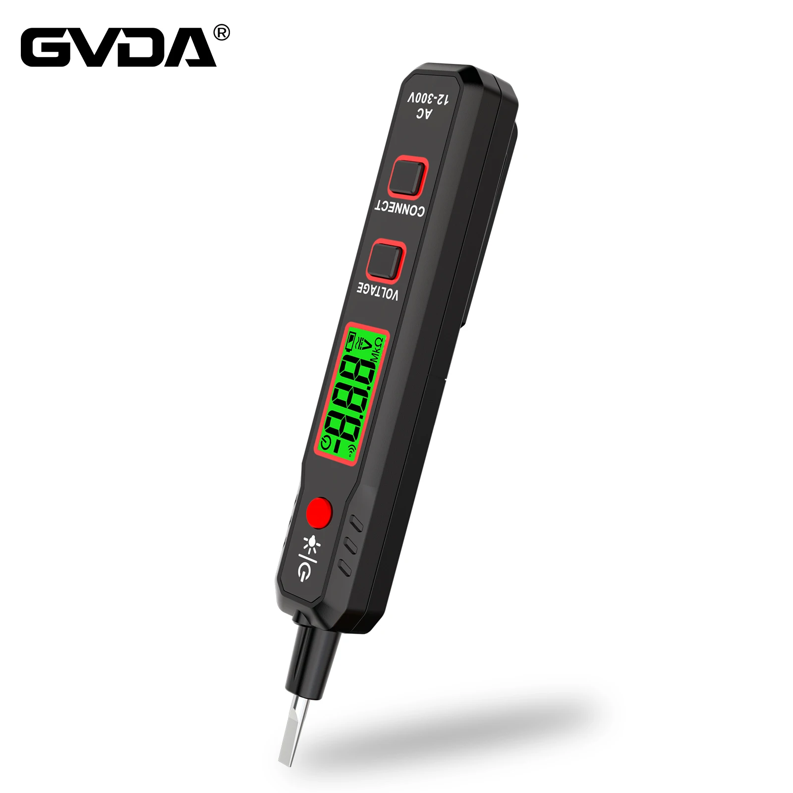 

GVDA Test Pencil Non-contact AC Voltage Tester 12-300V Digital Voltage Detector Electrician Tools Screwdriver Electric Test Pen