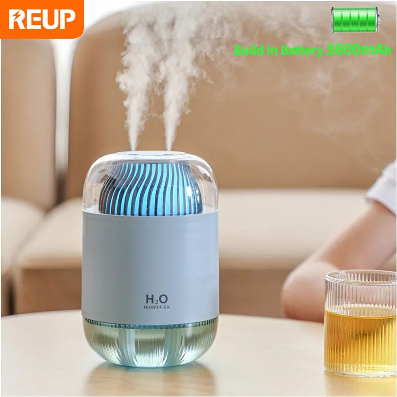 

Беспроводной увлажнитель воздуха, 1 л, с двумя насадками, 3600 мАч