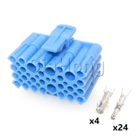 1 set 28 ways blue car connector automobile wiring harness socket auto plastic housing unsealed adaptor