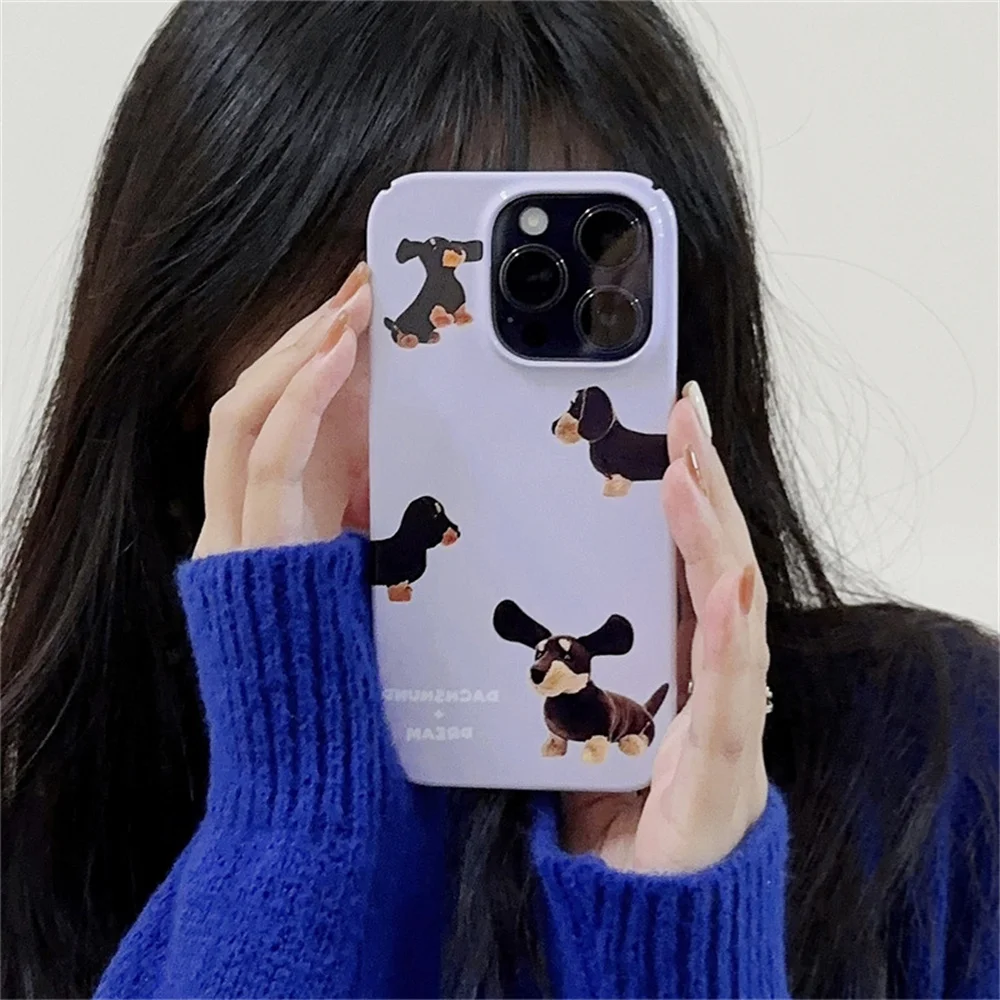 

Dachshund film shell full package for apple 14promax purple 13 fall protection sleeve