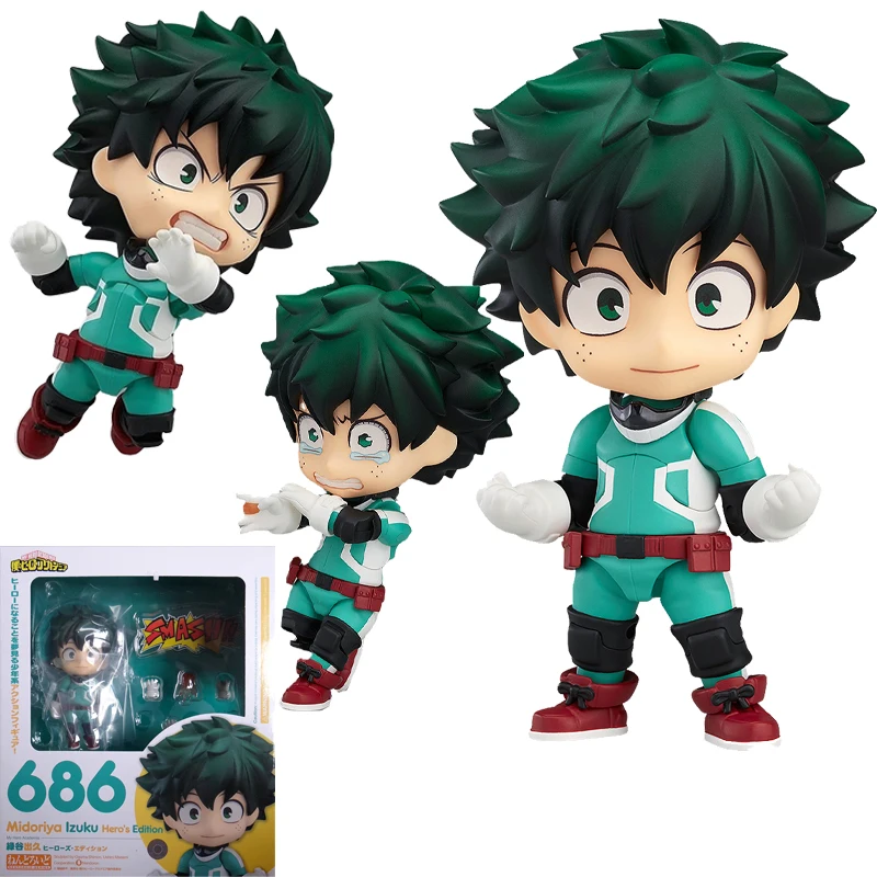 

In Stock Original GOOD SMILE GSC 686 NENDOROID Midoriya Izuku MY HERO ACADEMIA Hero's Edition Anime Figure Model Toys Gifts