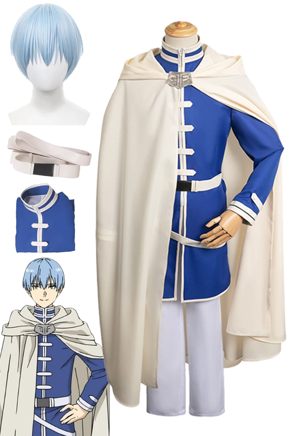 Маскировка Himmel Косплей Ролевые игры Плащ Парики Аниме Sousou Of Frieren Костюм Взрослых