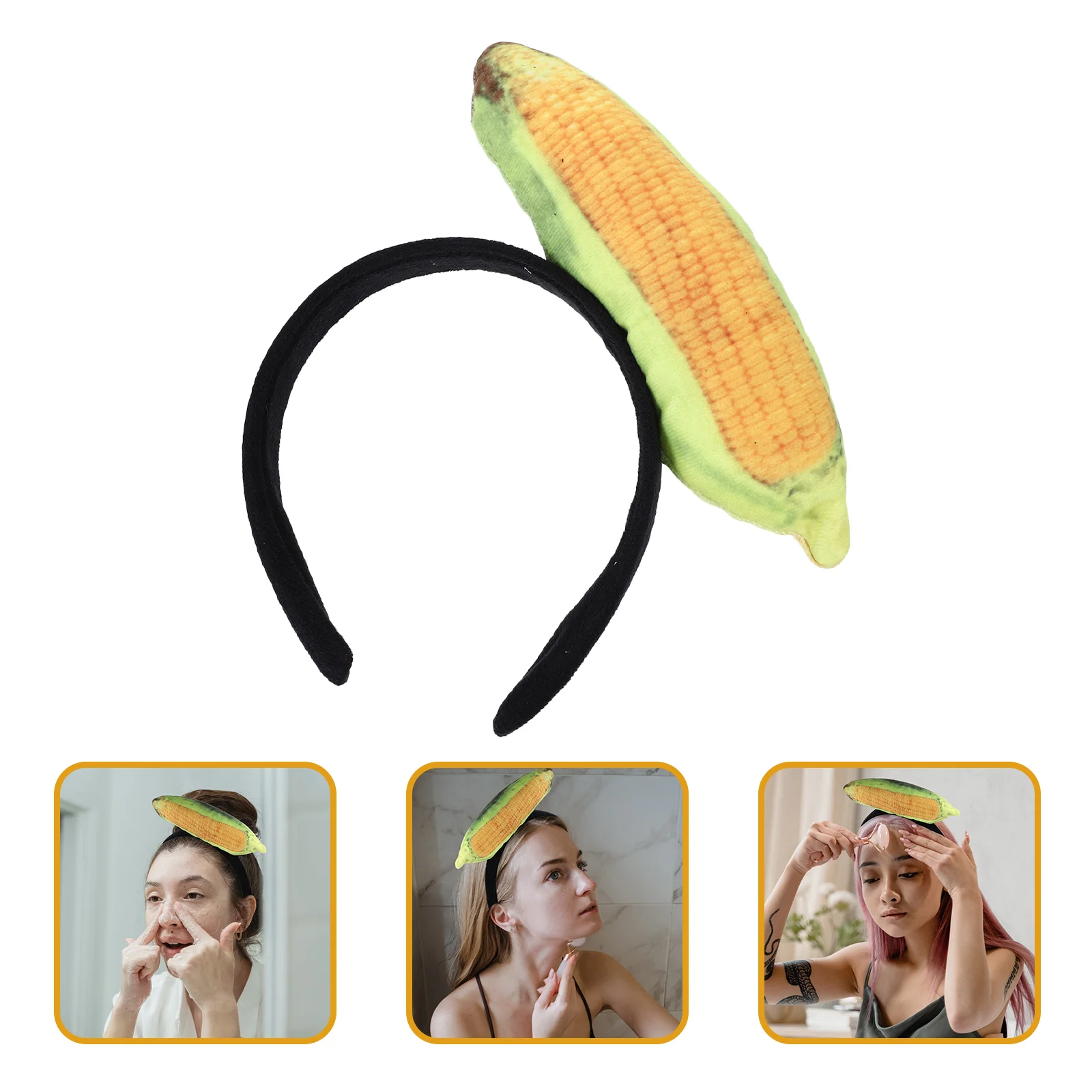

Head Band Children Headband Corn Hair Cute Headpiece Accessories Adult Fabric Vegetable Hairband Headdress
