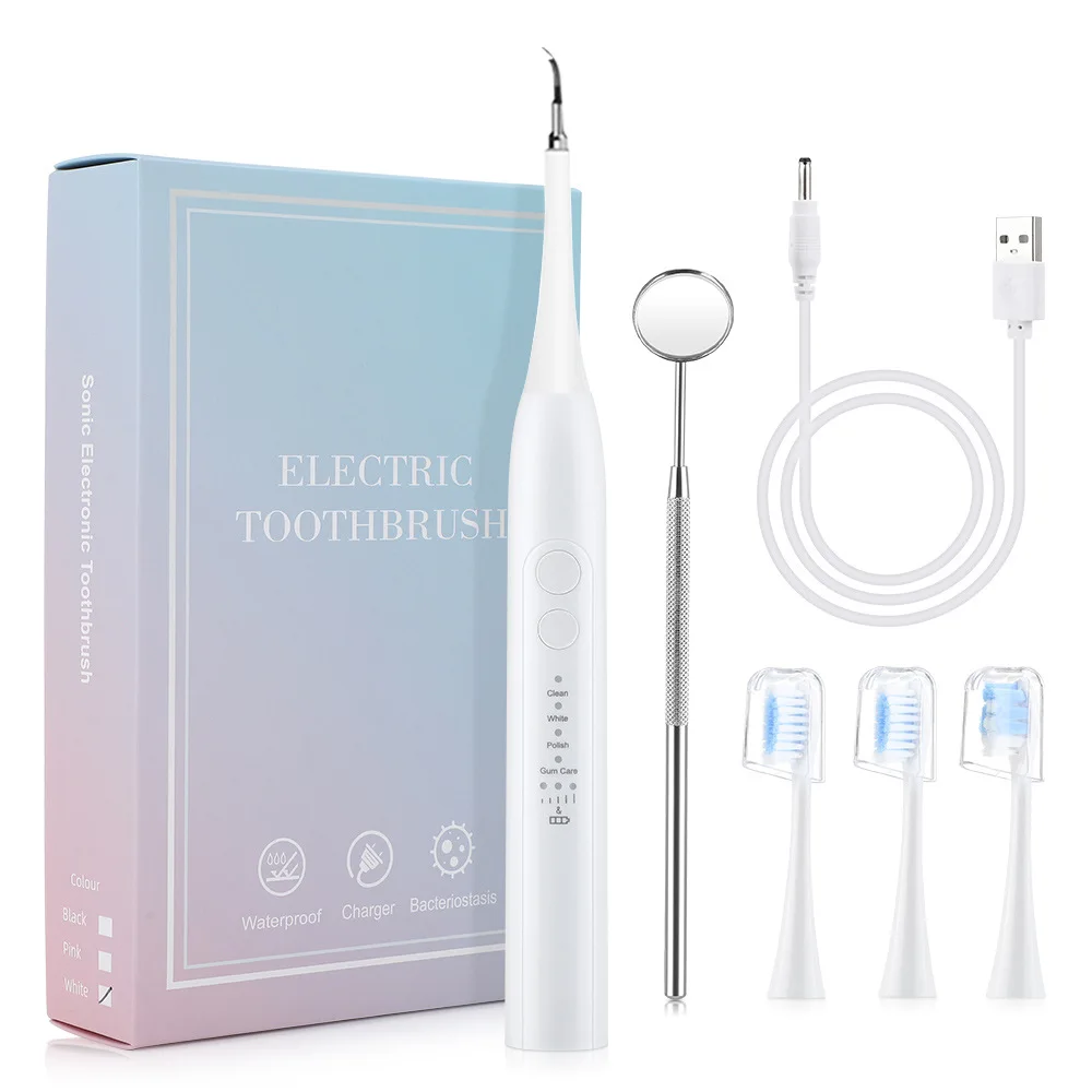4 Speed Electric Tooth Cleaner Set High Frequency Vibrating Couples Toothbrush tartar Removal And Stone Charging Tooth Cleaner enlarge
