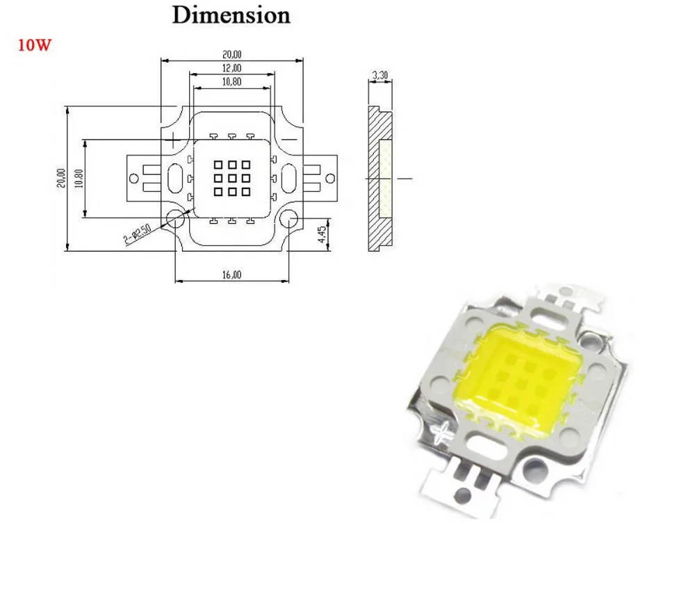 Светодиодный чип высокой мощности 1 Вт 3 5 10 20 30 50 100 COB SMD LED Bead White RGB UV Grow полный