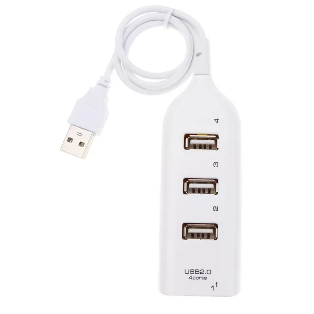

2023 trend High Speed Universal USB Hub 4 Port USB 2.0 Hub with Cable Mini Hub Socket Pattern Splitter Cable Adapter for Laptop