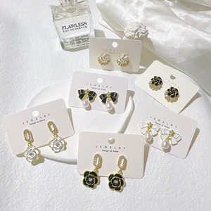 Women Dangle Earrings Rose Flower Fashion metal little Stud earrings jewelry pendientes verano 2022 aliexpress online shop
