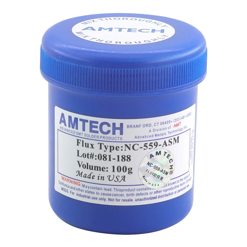 

2-6 шт. для паяльной флюсовой пасты AMTEOH BGA NC-559-ASM паяльное масло флюс 100 г бессвинцовый безгалогенный безочистительный ремонтный специальный товар