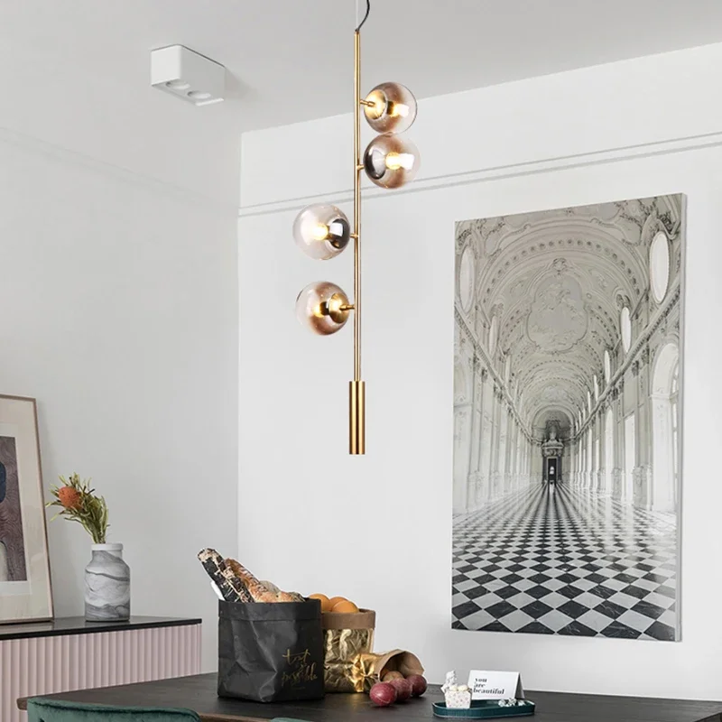 SANDYHA современные люстры стеклянный шар Декор домашние подвесные светильники