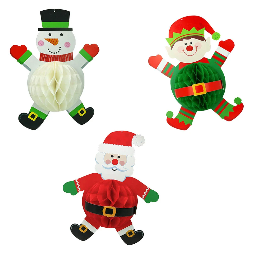 

Christmas Decorations Hanging Santa Claus Ornament Honeycomb Bag Filler Holiday Tree Ornaments Xmas