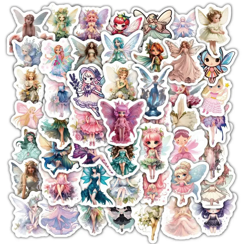 60 шт./компл. кавайные наклейки с цветком феи и эльфа эстетические для