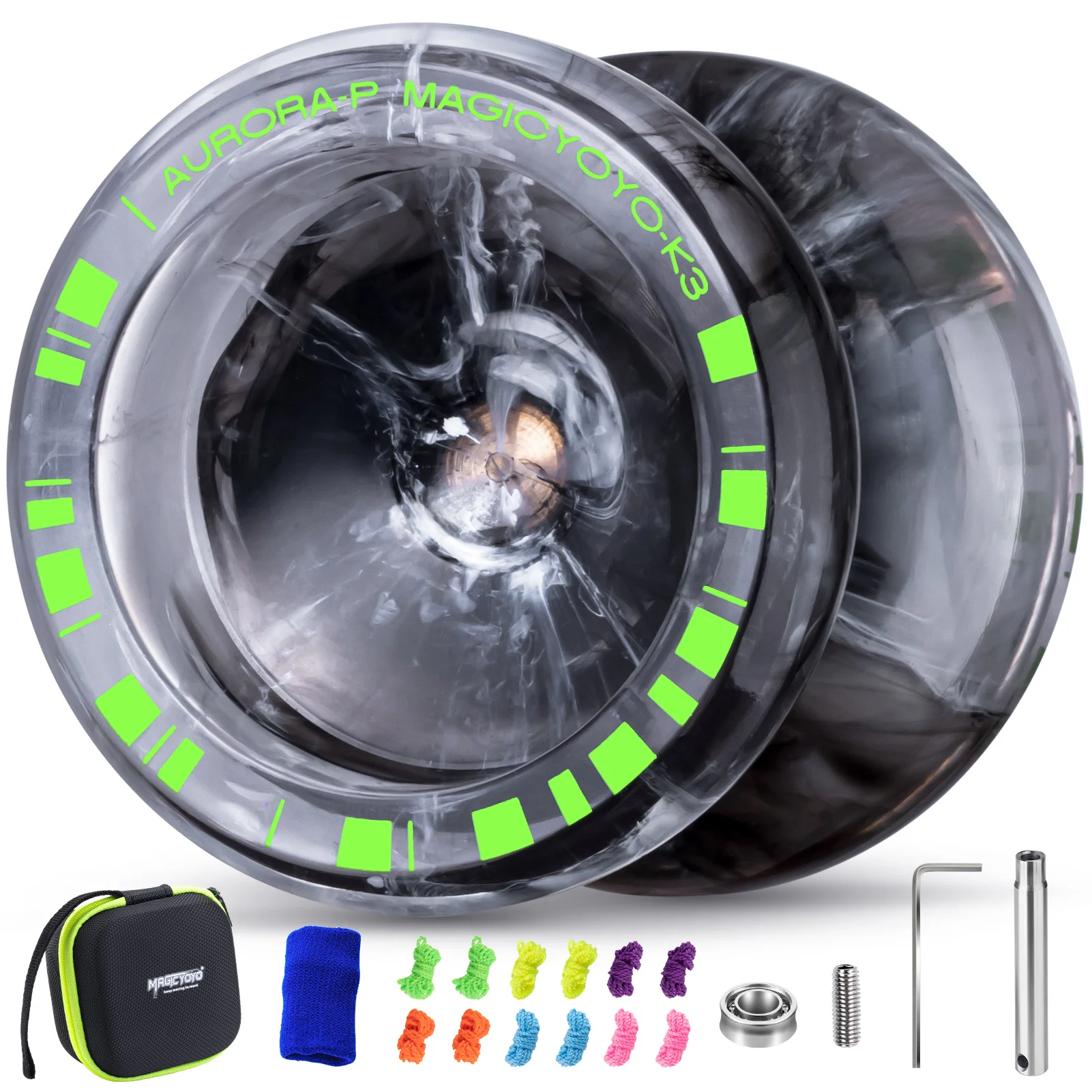 Фото MAGICYOYO K3 Aurora-p Yoyo для детей, отзывчивое йойо для начинающих, профессиональные трюковые йойо с дополнительным неотзывчивым подшипником №4