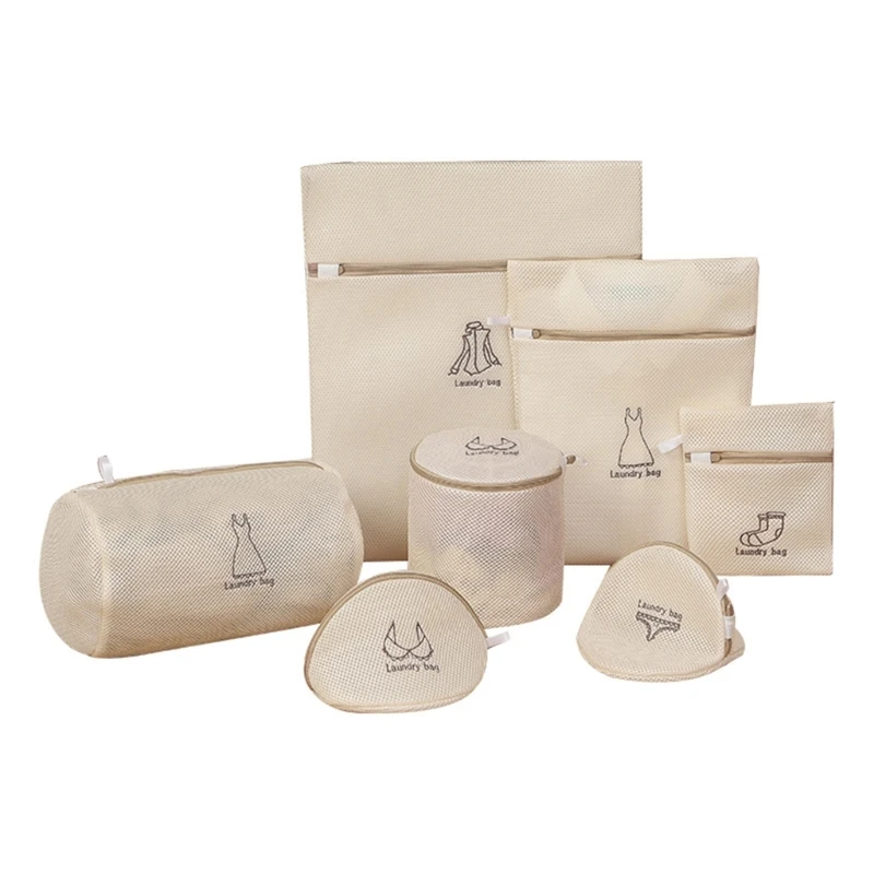 

7 шт. сетчатая сумка для стирки одежды, складные органайзеры для дома, сетчатая корзина на молнии 594C