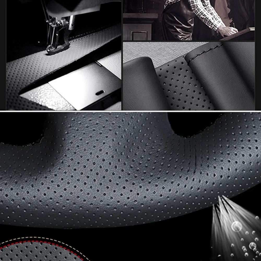 Фото Ручное шитье DIY кожаный чехол на руль из микрофибры для Chery Omoda C5 5 FX 2022-2024 аксессуары для салона автомобиля №4
