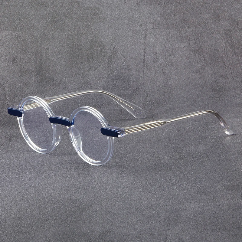 Японские Роскошные Брендовые мужские ретро очки в круглой ацетатной оправе