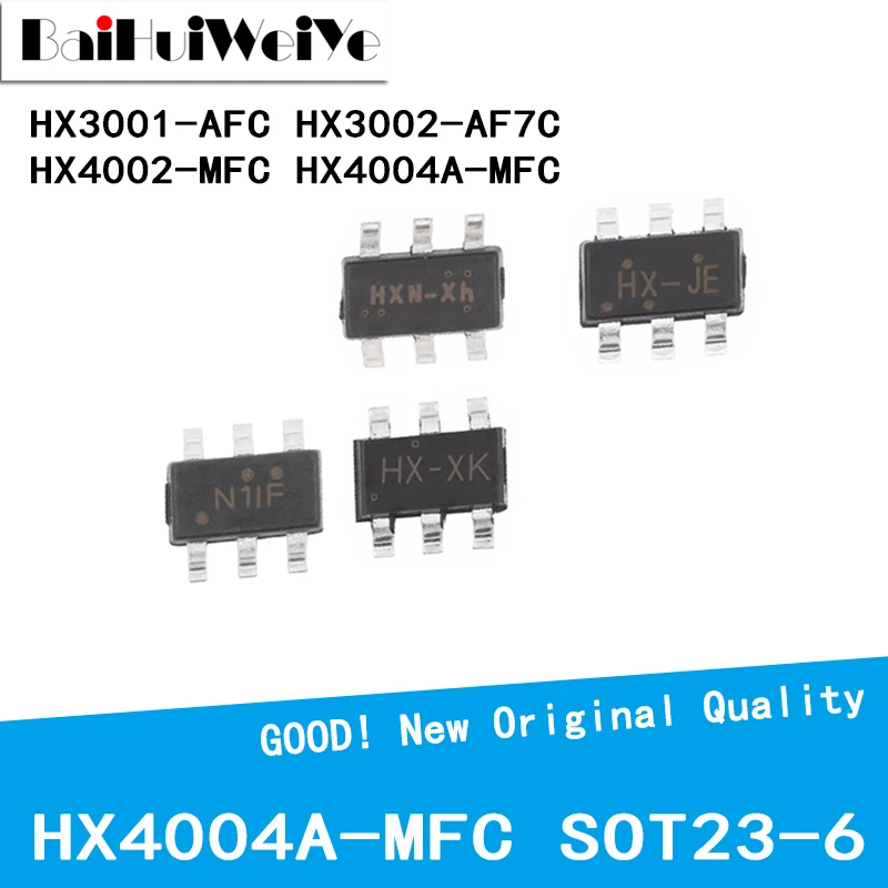 

10Pcs/Lot HX3001-AFC HX3002-AF7C HX4002-MFC HX4004A-MFC HX-XK HXN-Xh SOT23-6 New Good Quality Chipset