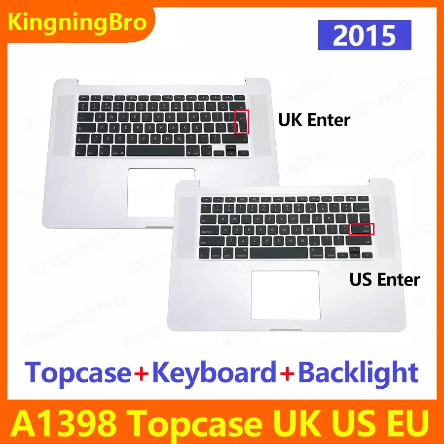 Оригинальная клавиатура A1398 Topcase английская американская испанская французская