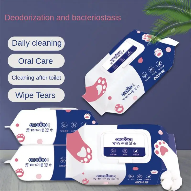 

New Napkins For Dogs Pet Special Wet Wipes For Cats And Dogs Cleaning No-Wash Cleaning Body Parts Deodorant Wipes Pet Supplies