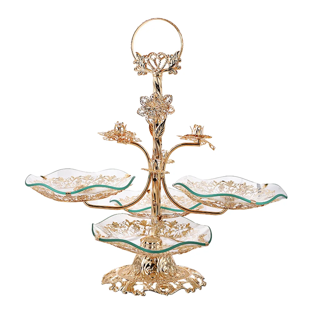 

1pc Durable Decorative Serving Tray Fruit Tray Dessert Plate for Hotel Restaurant