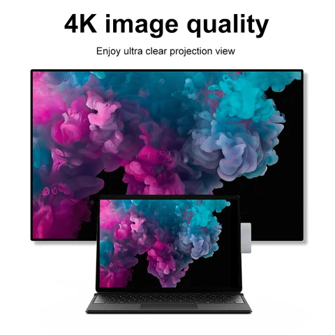 Док-станция 6-в-1 Type-C «папа» к HDMI-совместиму SD для высокоскоростной передачи MicroSD для Surface Pro 8/9/X