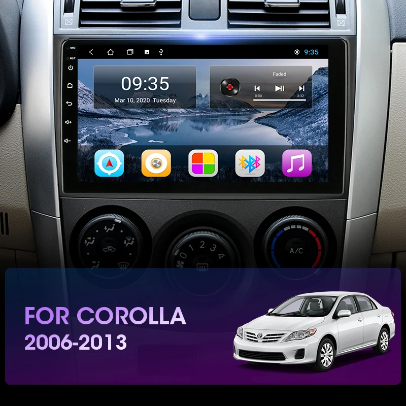 VTopek 9 4G Carplay DSP RDS 2 din Android 11 мультимедиаплеер автомобильного радио с навигацией GPS для Toyota Corolla E140/150 2006-2013 on.