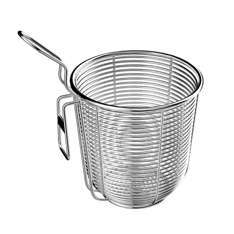 

Noodles Mesh Strainer Stainless Steel Pasta Basket Multifunctional Dumpling Frying Vegetable Strainer for Restaurant P15F