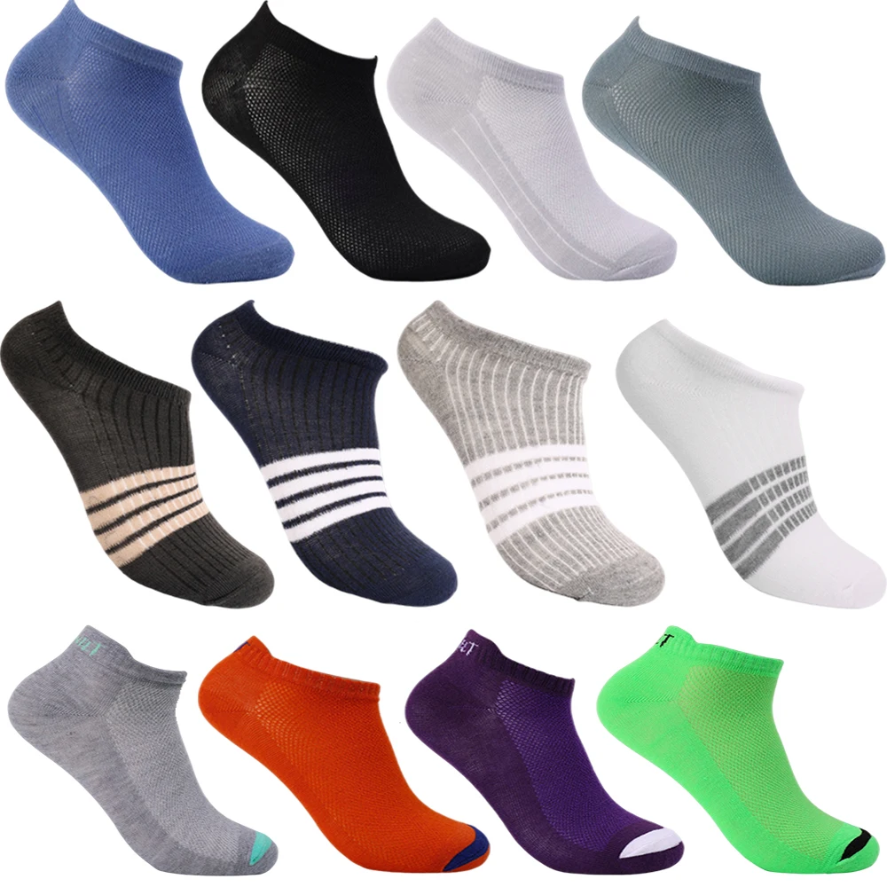 5 Pairs Men Cotton Short Sock Crew Ankle High Quality Breathable Summer Women Compression Casual Soft Solid Color Socks for Male