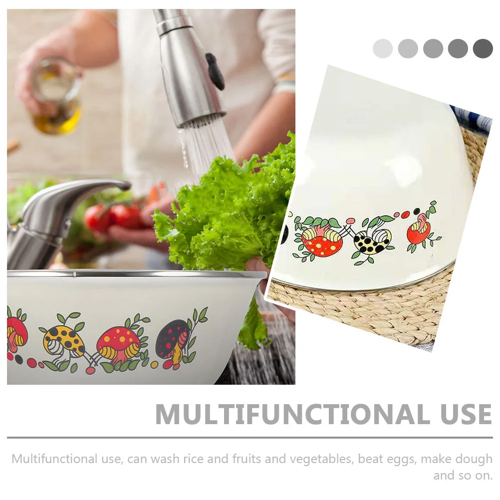 3 шт. эмалированная салатница для смешивания яиц посуда контейнер хлеба глубокий