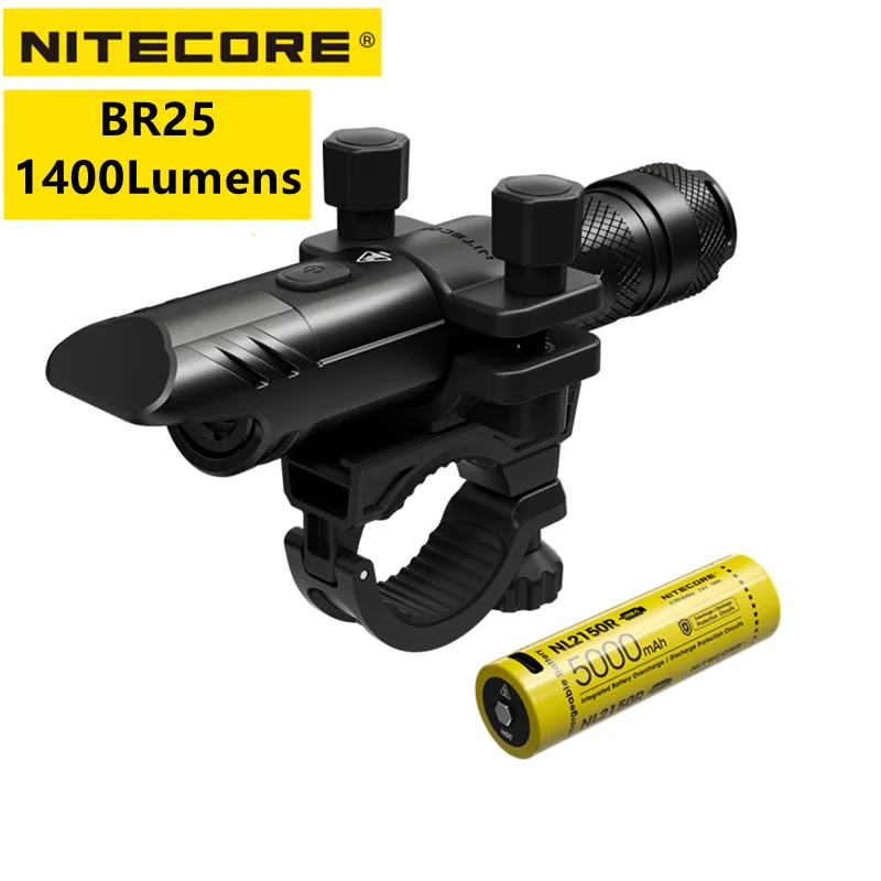 NITECORE BR25 Bicycle Light 1400 Lumens Utilizes a Luminus SST40-W LED Rechargeable LED Bike Front Light With 5000mAH Battery