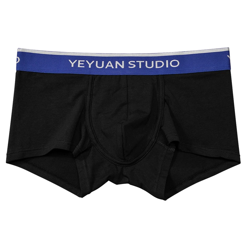 Pure Cotton Men's Sexy Boxer Underwear Comfortable Breathable Solid Color Thin Trouser Gay Panties