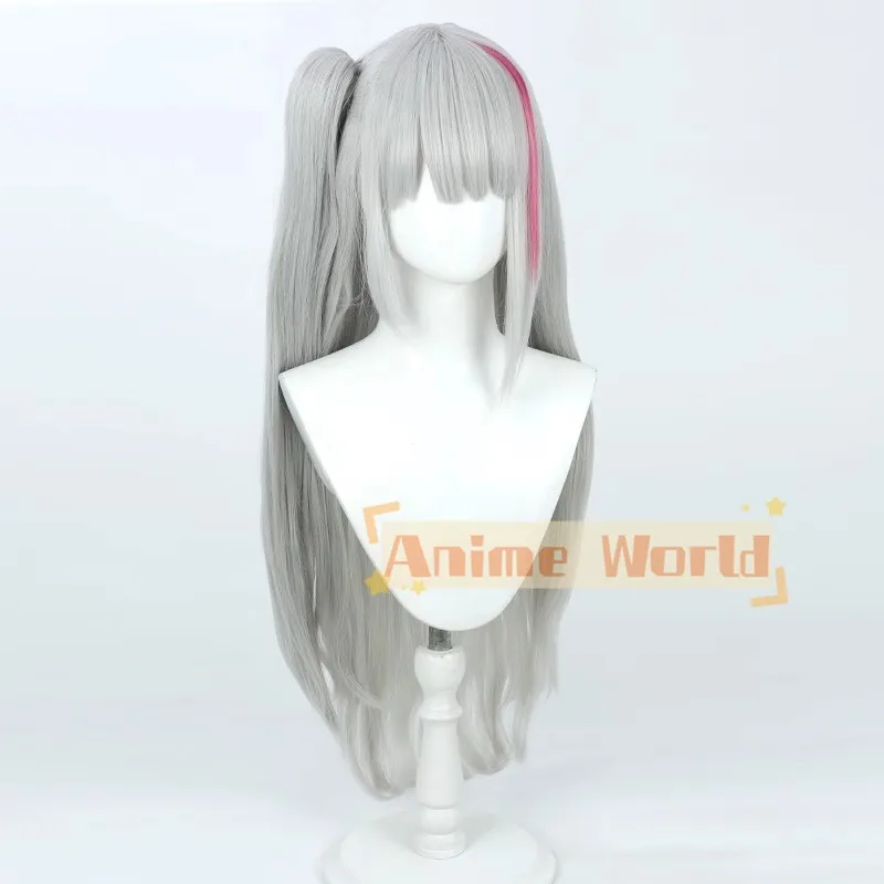 MDR косплей парик для девочек фронтальная линия серый розовый смешанный длинный 70