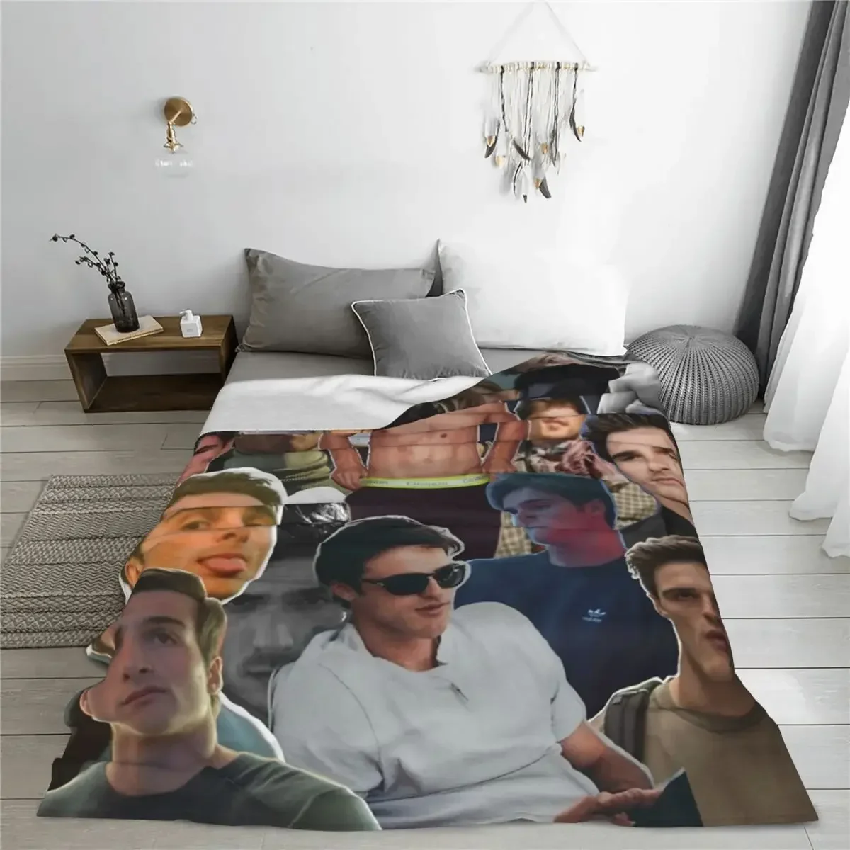Manta acogedora Vintage de jaspe Elordi Collage ropa cama Merch mantas decorativas forro polar cálido para viajes