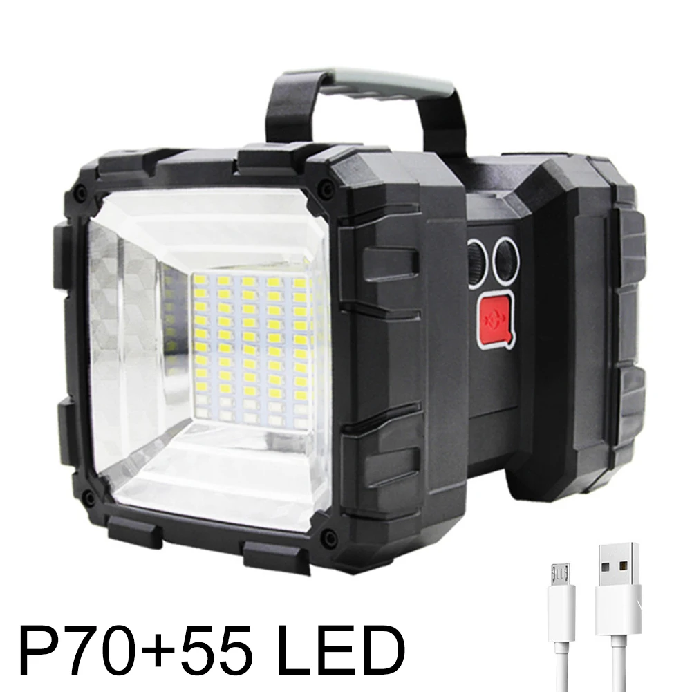 

Super Bright XHP100 LED Usb Rechargeable Double Head Searchlight Handheld Flashlight Work Spotlight Floodling Light XHP70 Torch