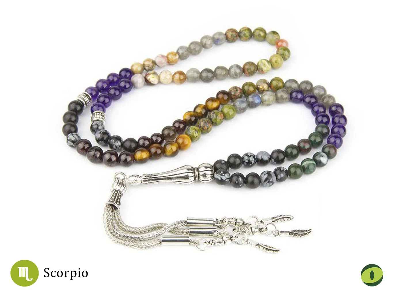 

SCORPIO 99 DHIKR BEADS, Horoscope Islamic Tasbih Misbaha, Yoga Mala Prayer Necklace, Rosary