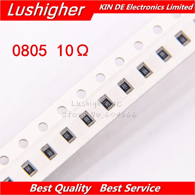 100 шт. 0805 резистор SMD 5% 10 Ом 0