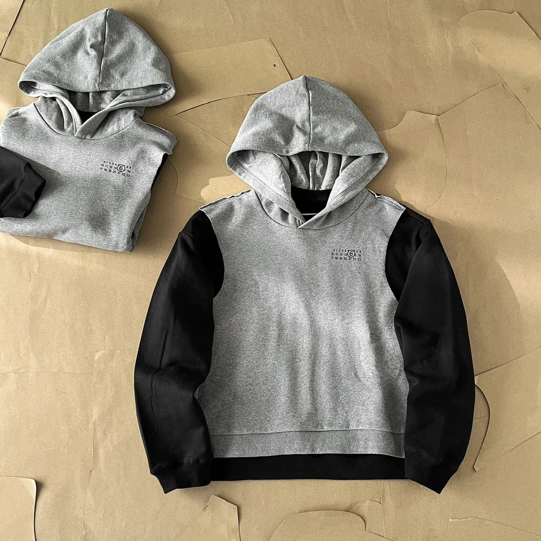 

Maison Margiela new spring and fall men's and women's printed cotton blend hooded sweatshirt couple pullover