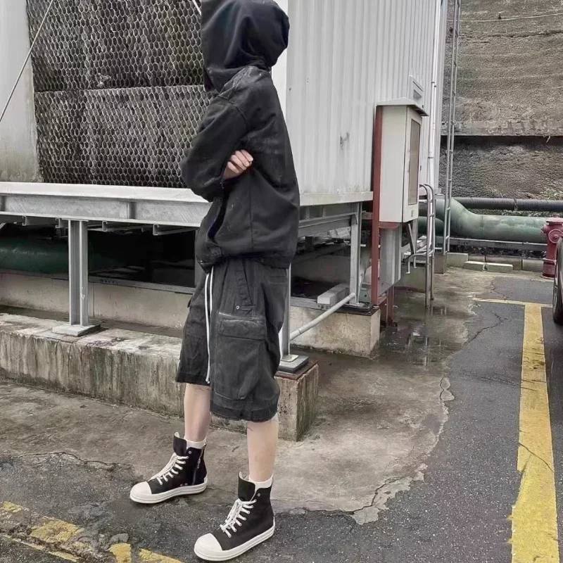 Шорты-карго женские 24SS jports R0 Y2k уличная одежда для мужчин серые джинсовые шорты