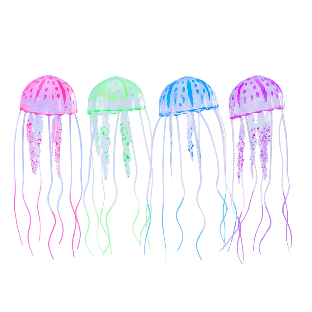 

Aquarium Tank Decor Fake Floating Jellyfish Decorations Artificial Decoration Ornament Moving Accessories Lamp