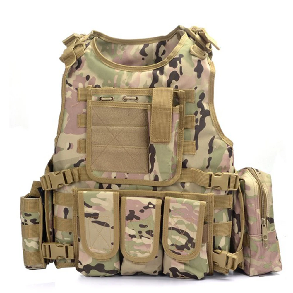 

Zippered Safety Multifunctional Multi Pockets Adjustable Buckle Hunting Molle System Protective Equipment Outdoor Training Vest