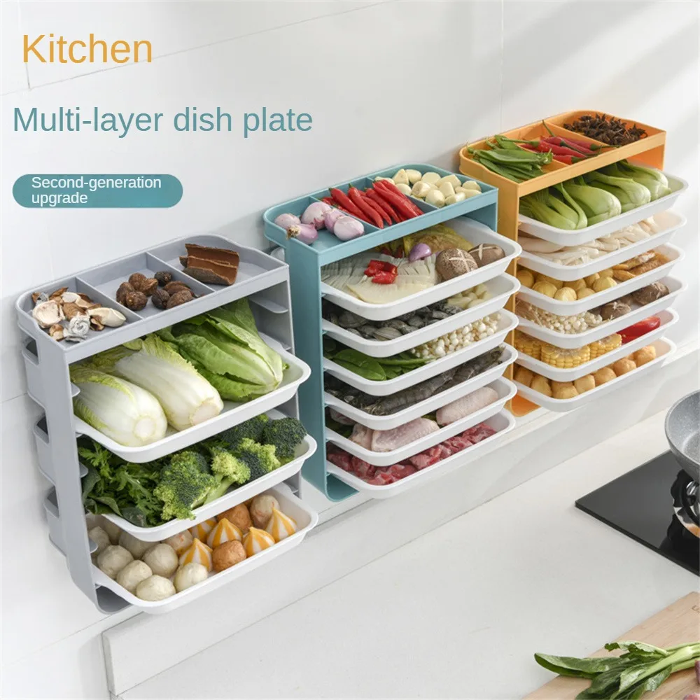 

Kitchen Dishes Kitchen Storage Rack Wall-mounted Creative Sorting Rack Tray Household Sorting Rack Kitchen Gadgets Non-punch