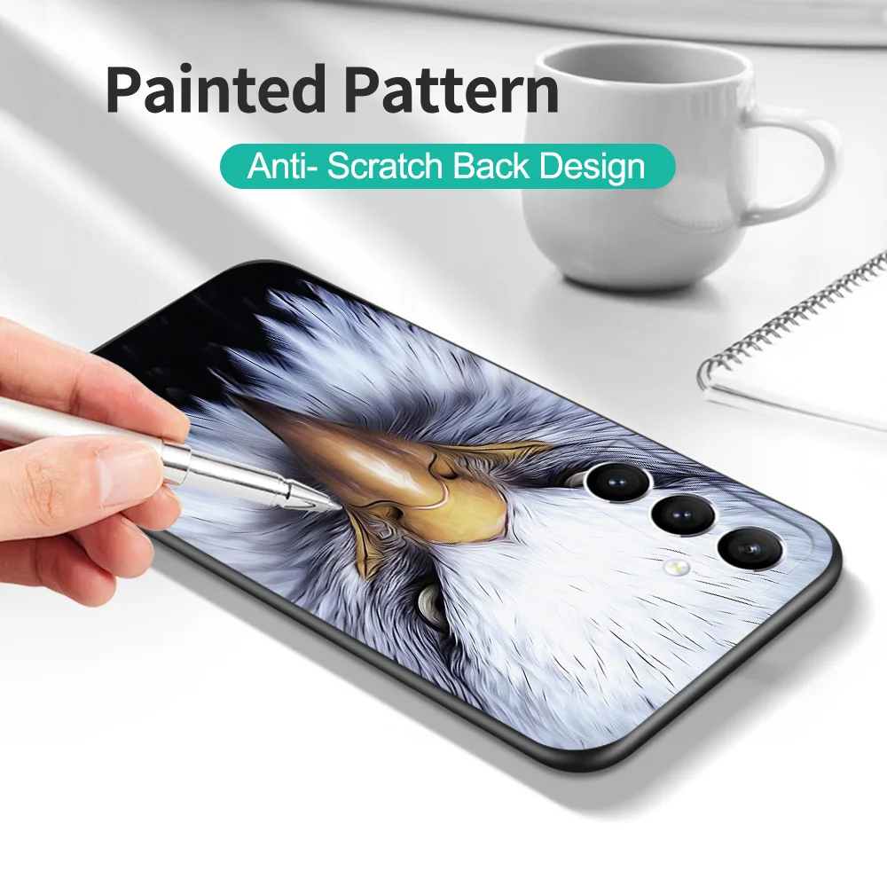 Черный чехол из ТПУ для Samsung Galaxy A6 A8 A9 2018 plus Soaring Eagle