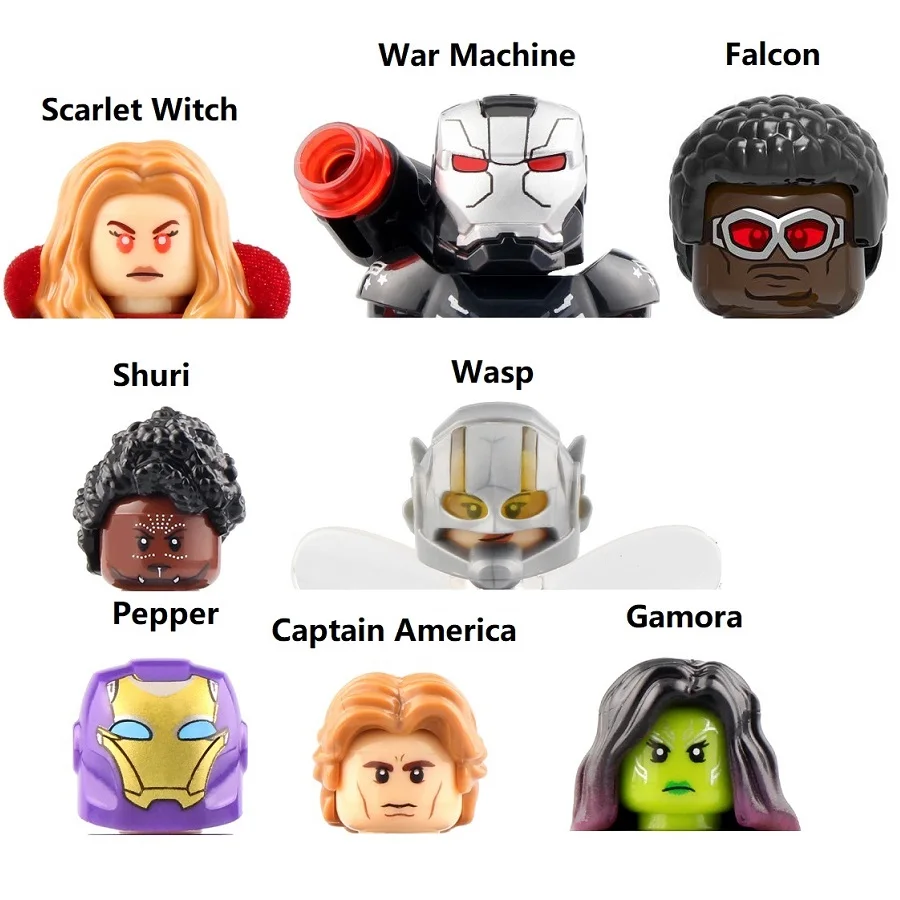 Супер герой Черная пантера шури Стив Роджерс перец война машина гамора васп алый