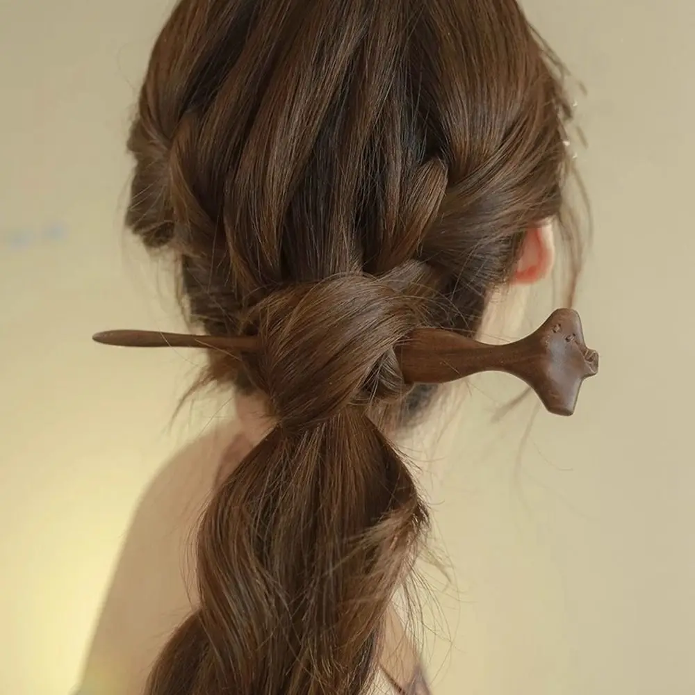 Деревянная деревянная шпилька для волос в античном стиле Шпилька китайском с