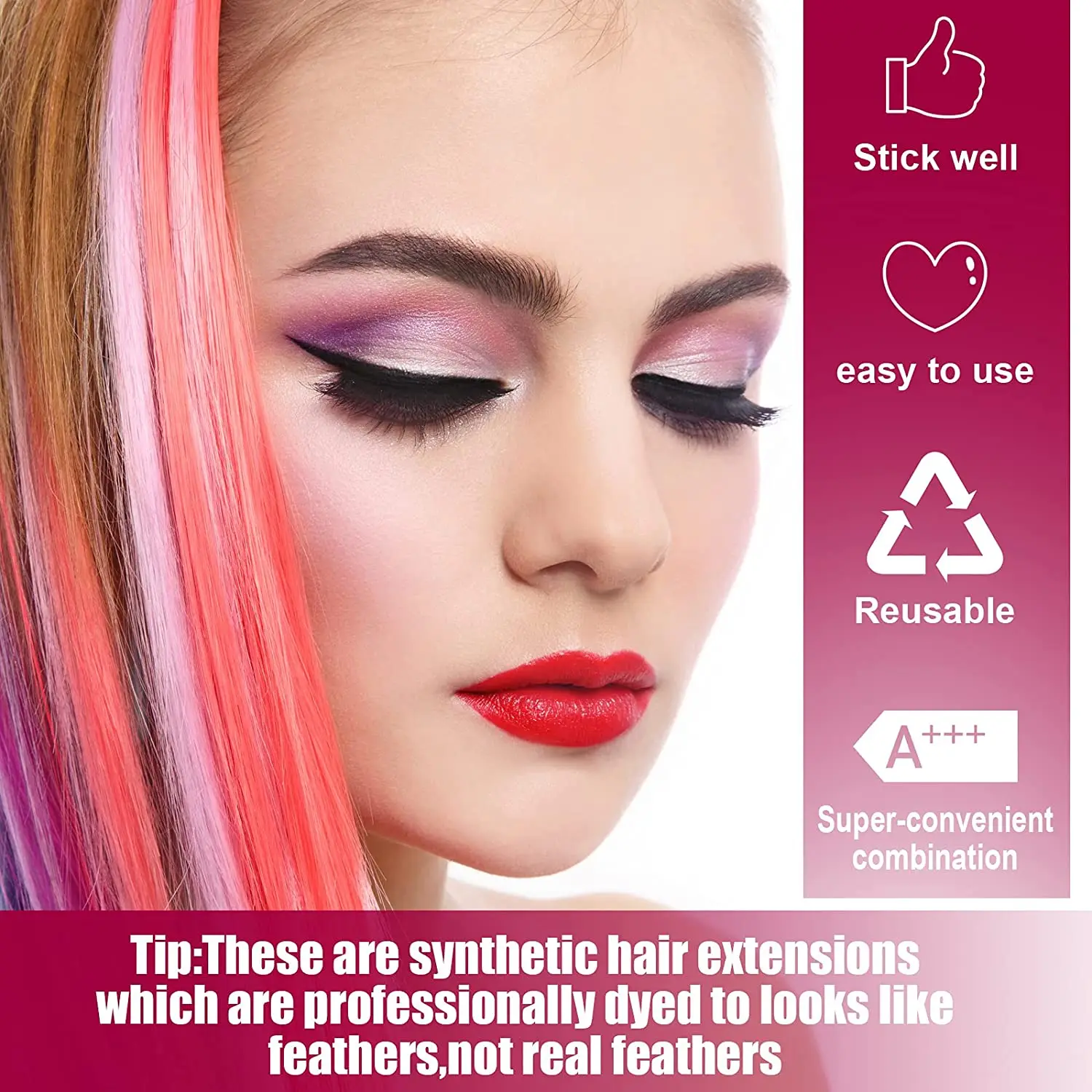 Рисунок 5 - Цветные пряди для наращивания волос